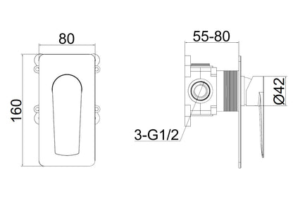 CODE PURE SHOWER MIXER - 5 COLOURS