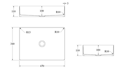 CODE FUSION RECTANGLE STAINLESS STEEL BASINS