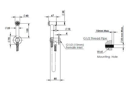 CODE NATURE BIDET SPRAY RANGE