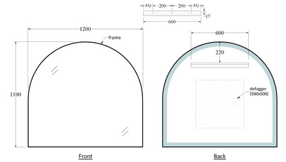 CODE ASPECT 1200 ARCH FRAMED MIRROR RANGE