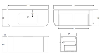 NATURE 1200 PILLAR VANITY RANGE