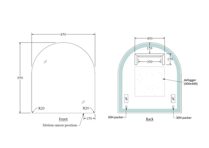 CODE EURO ARCH 850 LED MIRROR