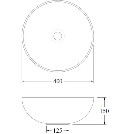 CODE PURE ARC CERAMIC BASIN 400MM RANGE