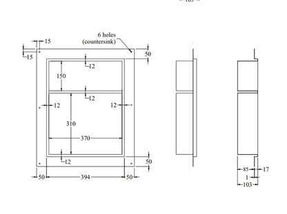 CODE ACACIA SHOWER NICHE WITH SHELF