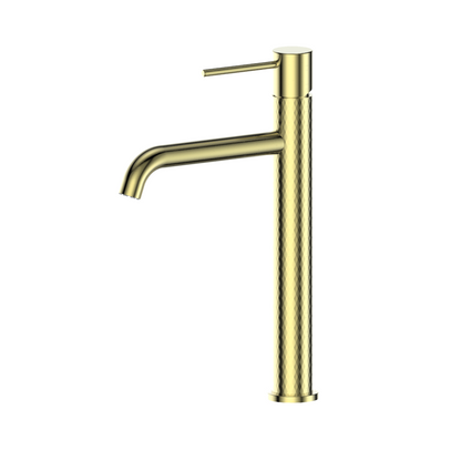 TESORA TOWER BASIN MIXER BRUSHED BRASS