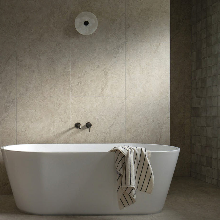 TRAVERTINO STONE IVORY INTERNAL LAPPATO TILE 600×600