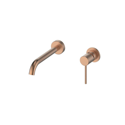 Tesora Wall Basin Mixer Brushed Copper