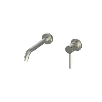 Tesora Wall Basin Mixer Brushed Nickel 