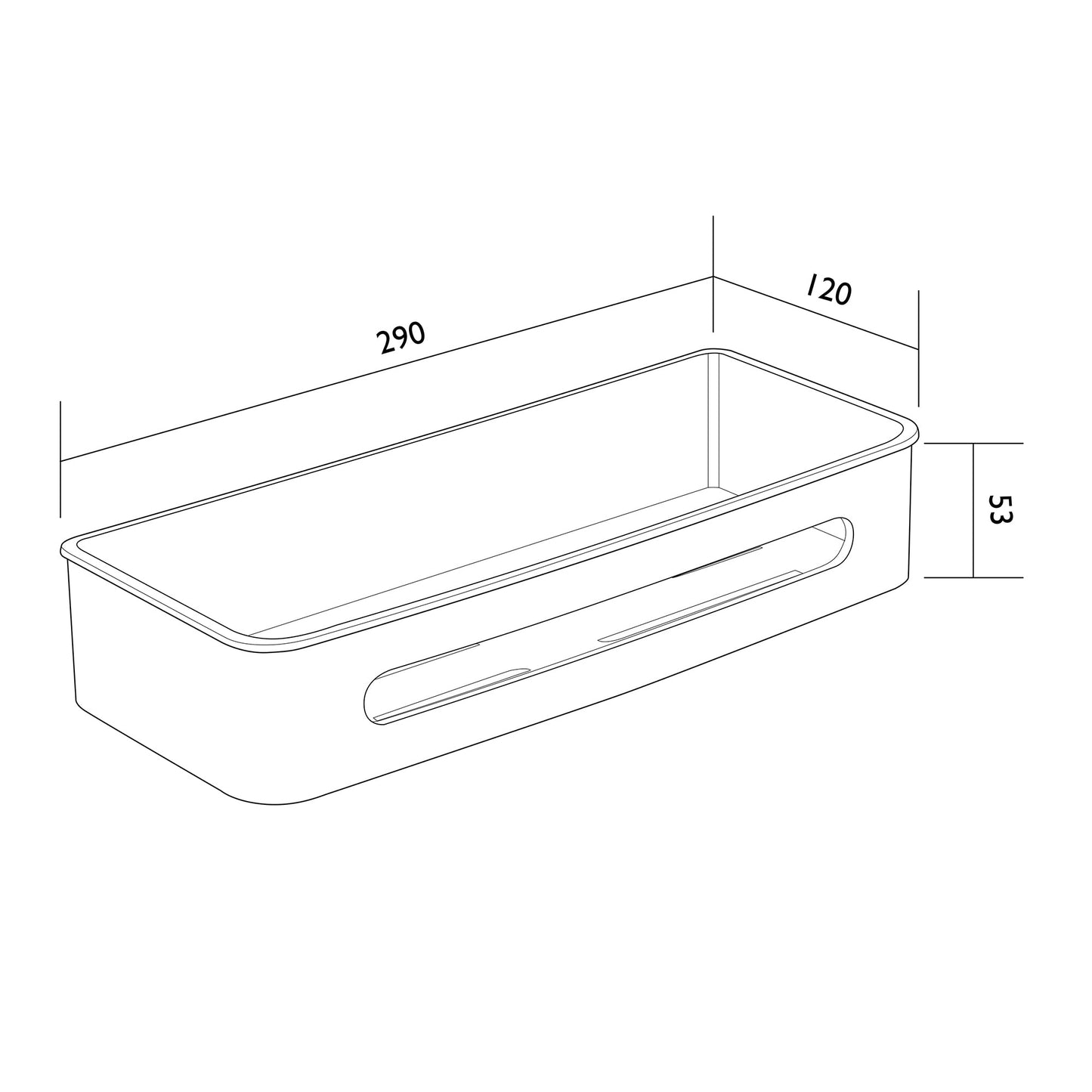 CODE VERSA RECTANGLE SHOWER SHELF - 7 COLOURS