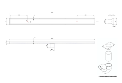 CODE VERSA 1000 TILED CHANNEL DRAIN