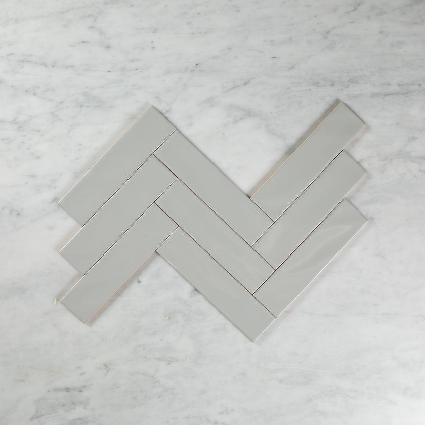 WAVE SUBWAY GREY GLOSS TILE 75×300