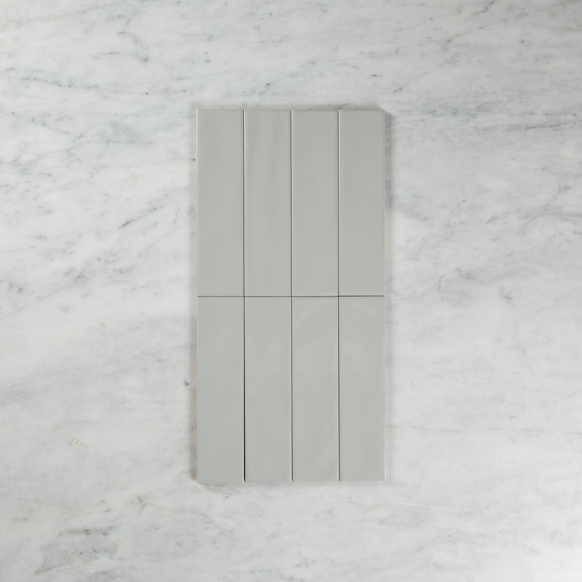 WAVE SUBWAY GREY GLOSS TILE 75×300
