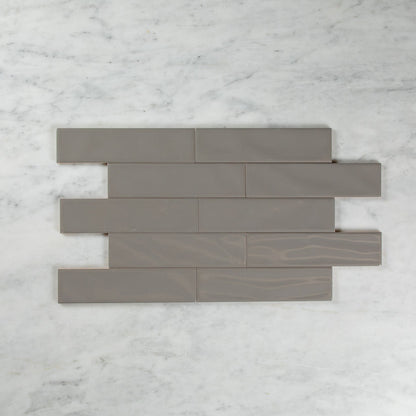 WAVE SUBWAY TAUPE GLOSS TILE 75×300