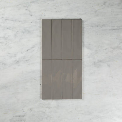 WAVE SUBWAY TAUPE GLOSS TILE 75×300
