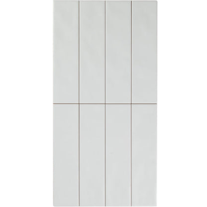 WAVE SUBWAY MATTE WHITE TILE 75×300