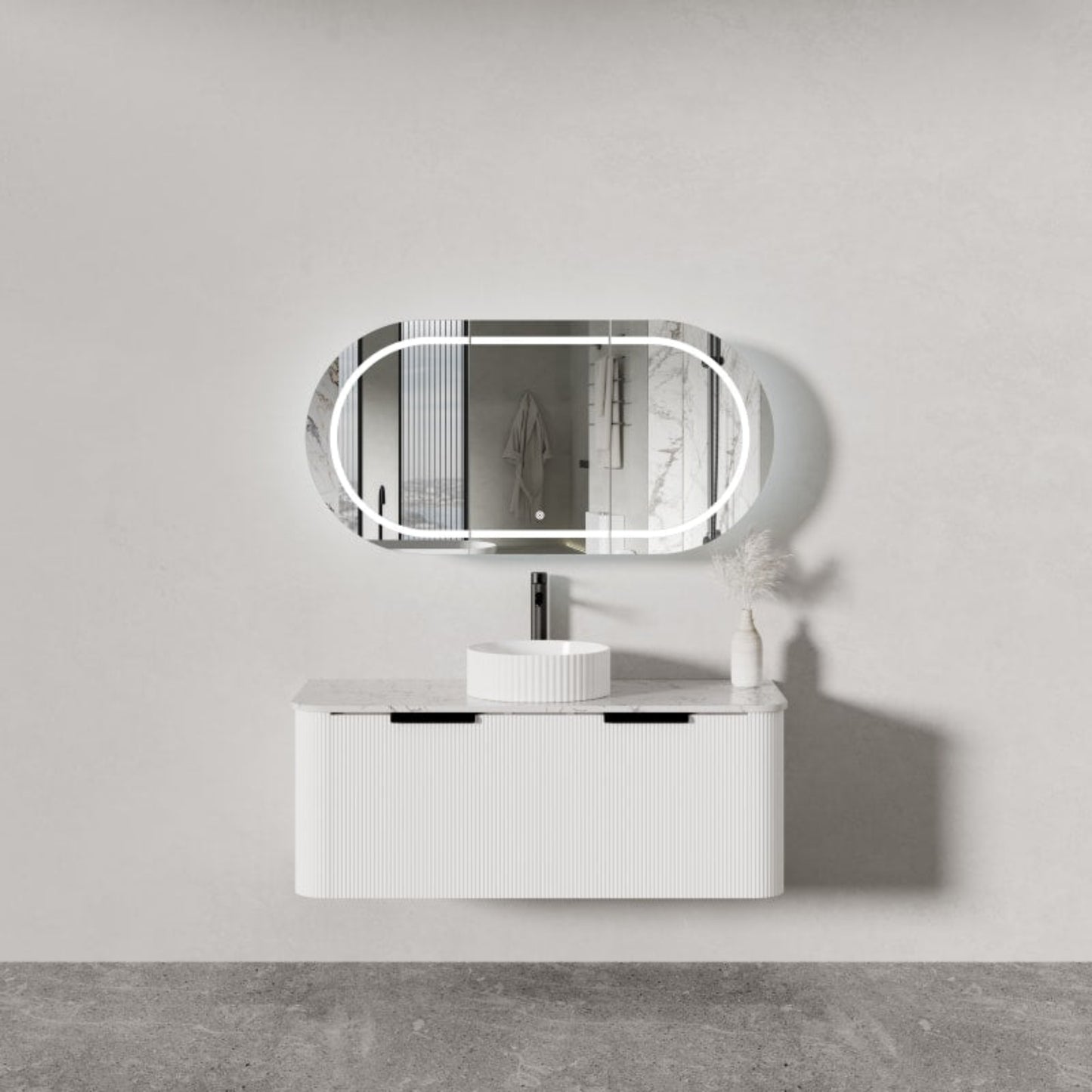 ZENMO PIAZA 1200 VANITY w/STONE TOP