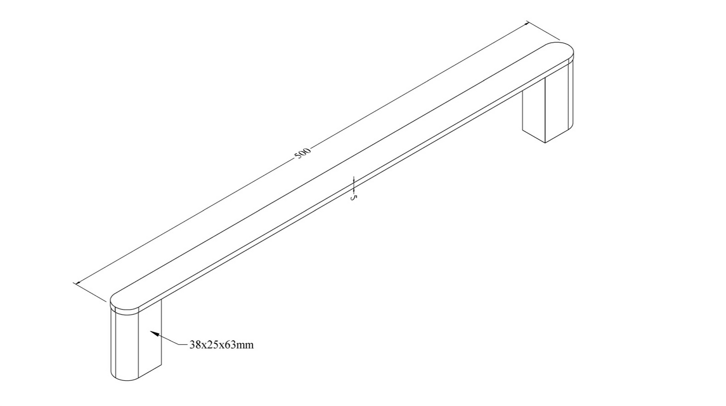 CODE FLOW TOWEL RAIL 500MM RANGE
