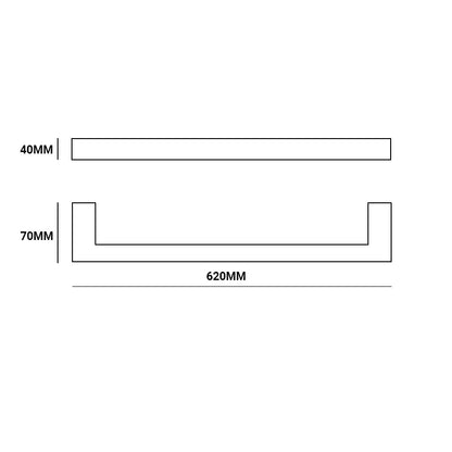 CODE MONTANA HEATED TOWEL RAIL 820MM