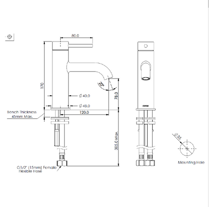 CODE NATURE BASIN MIXER - 8 COLOURS
