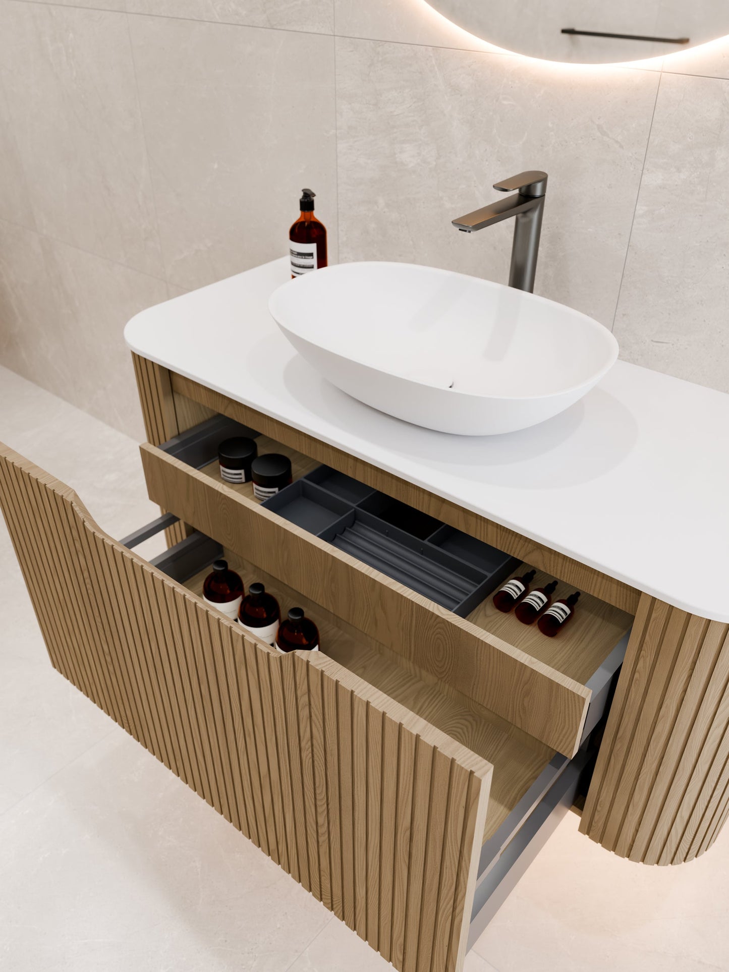 SORA 1500 WALL HUNG VANITY | INSET BASIN