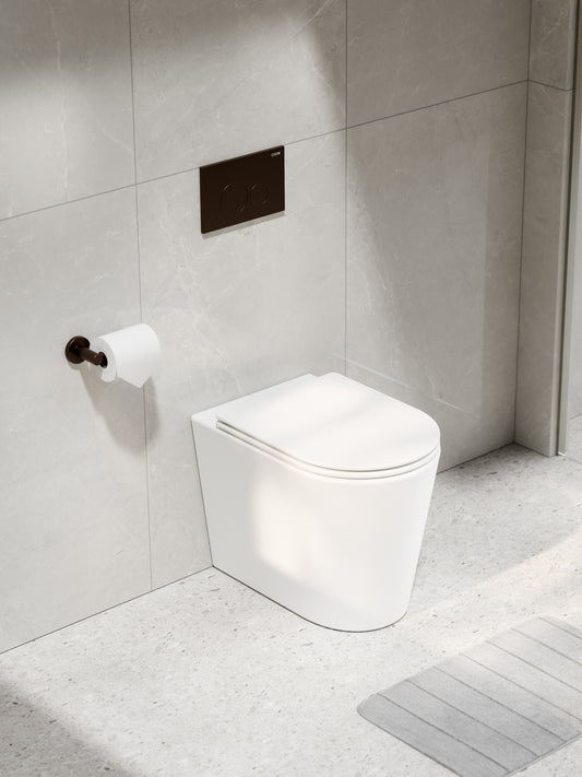 CODE PURE TYPHOON INWALL TOILET SUITE | BRUSHED BRONZE BUTTON