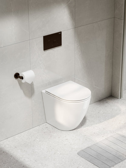 CODE FLOW TYPHOON INWALL TOILET SUITE | BRUSHED BRONZE BUTTON
