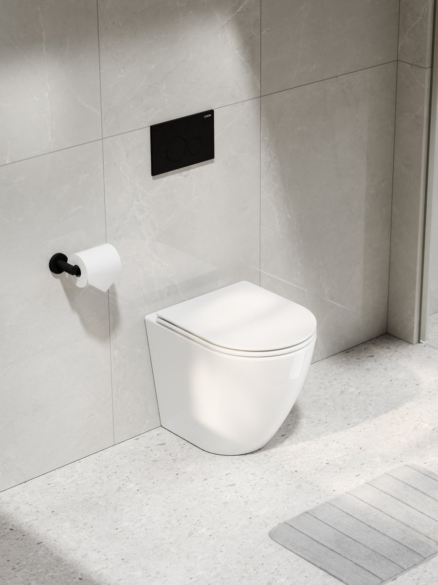 CODE FLOW TYPHOON INWALL TOILET SUITE | MATTE BLACK BUTTON