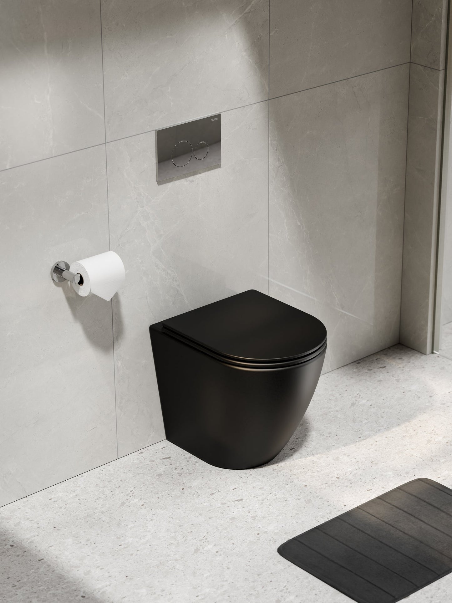 CODE FLOW TYPHOON INWALL TOILET SUITE | CHROME BUTTON