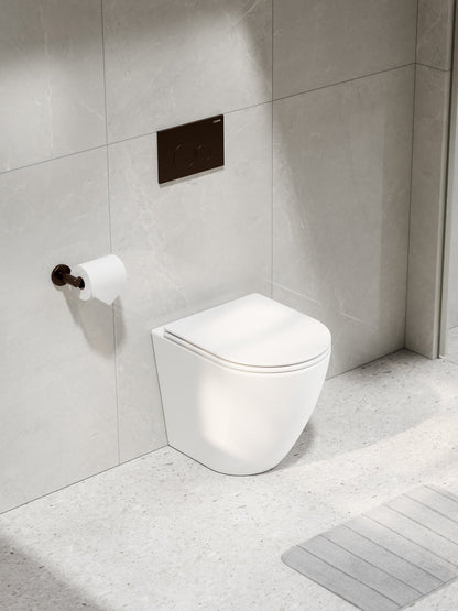CODE FLOW TYPHOON INWALL TOILET SUITE | BRUSHED BRONZE BUTTON
