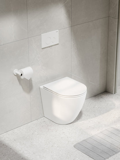 CODE FLOW TYPHOON INWALL TOILET SUITE | MATTE WHITE BUTTON