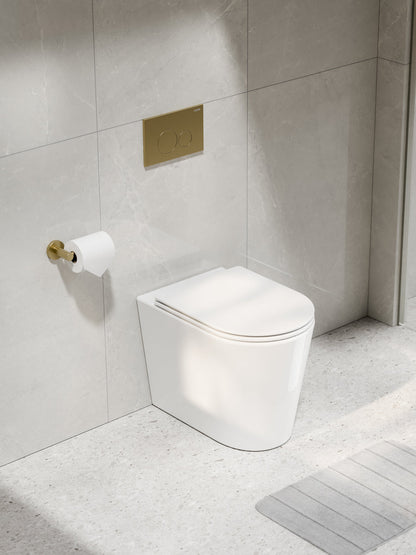 CODE PURE TYPHOON INWALL TOILET SUITE | BRUSHED BRASS BUTTON