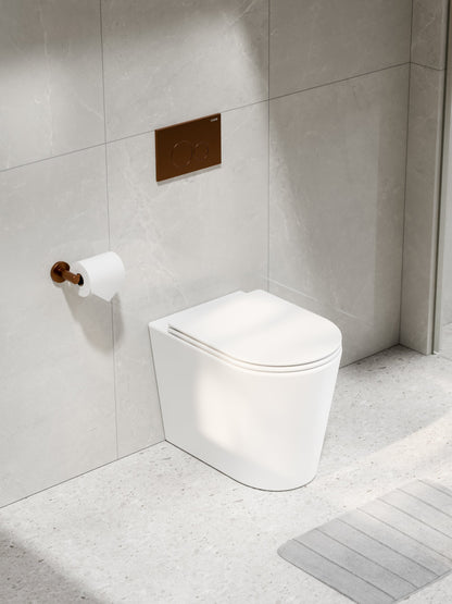 CODE PURE TYPHOON INWALL TOILET SUITE | BRUSHED COPPER BUTTON